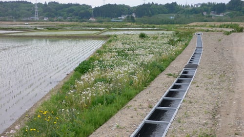 地震に強い農業用水路