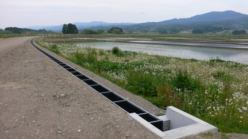 復興が早い　開水路